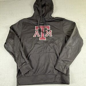 Texas AM Aggies Hoodie Mens Medium Gig Em Sweatshirt Black Colosseum